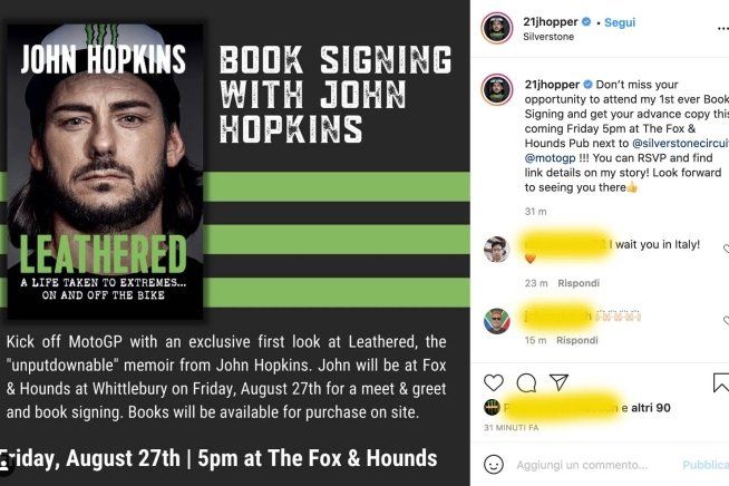 MotoGP: Leathered: John Hopkins firmerà il suo libro a Silverstone