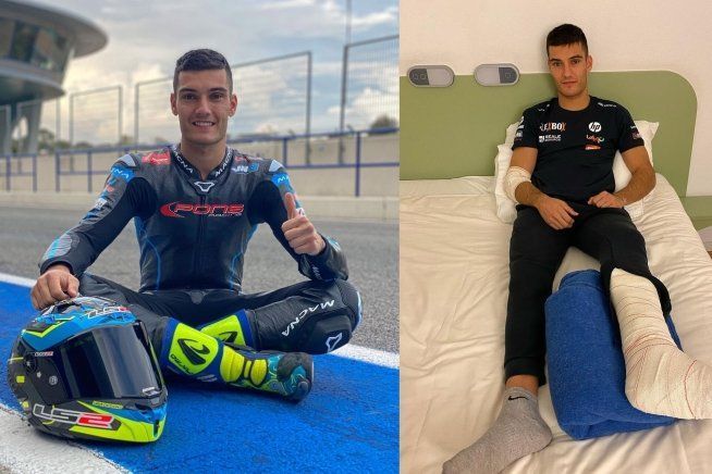 Moto2: Infortunio per Jorge Navarro, frattura del malleolo nei test di Jerez