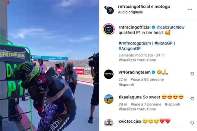 MotoGP: VIDEO - Crutchlow è in pole ad Aragon...almeno per sua figlia Willow!