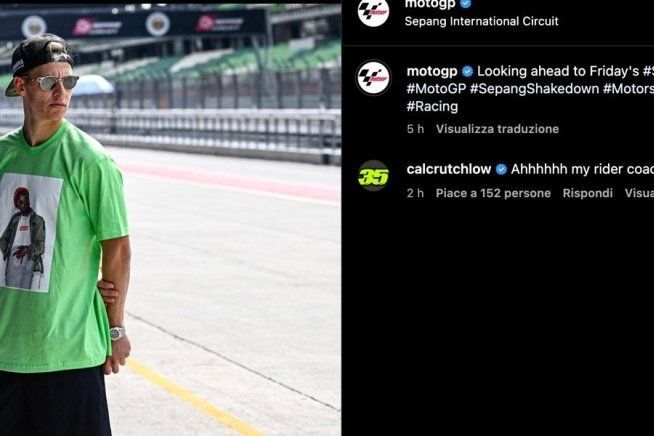 MotoGP: Quartararo nel box Yamaha e Crutchlow scherza: "è arrivato il mio coach"