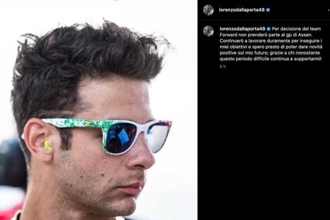 Moto2: Dalla Porta: "Non correrò ad Assen per decisione del team Forward"