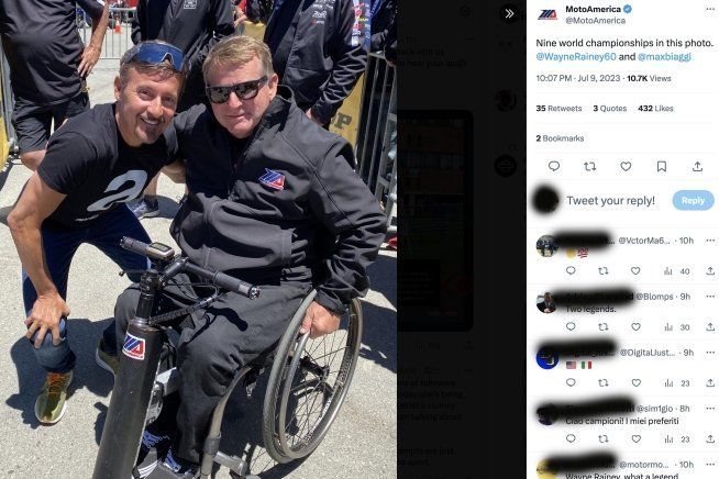 MotoAmerica: Max Biaggi fra gli ospiti illustri con Wayne Rainey a Laguna Seca