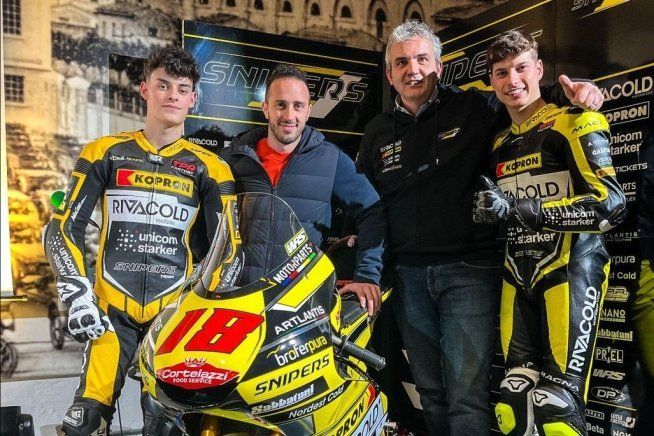 Moto3: Il team Snipers si tinge di giallo a 20 anni dal titolo con Dovizioso