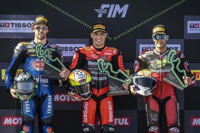 SBK: SSP: Montella trionfa in Gara 2 davanti a Manzi e Navarro, solo 5° Huertas