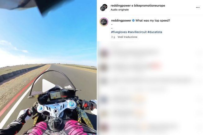 SBK: Scott Redding sulla Ducati Panigale V4 a Siviglia: la top speed?