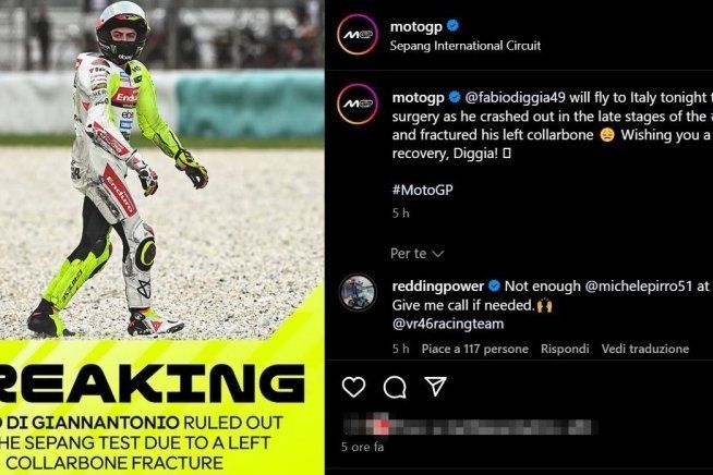 MotoGP: Test finiti per Di Giannantonio, Redding si offre come sostituto