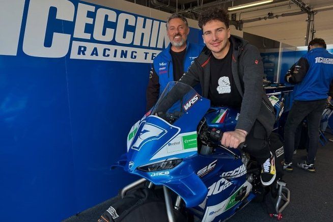 SBK: Lorenzo Baldassarri a Misano con la Ducati V4 del team Cecchini