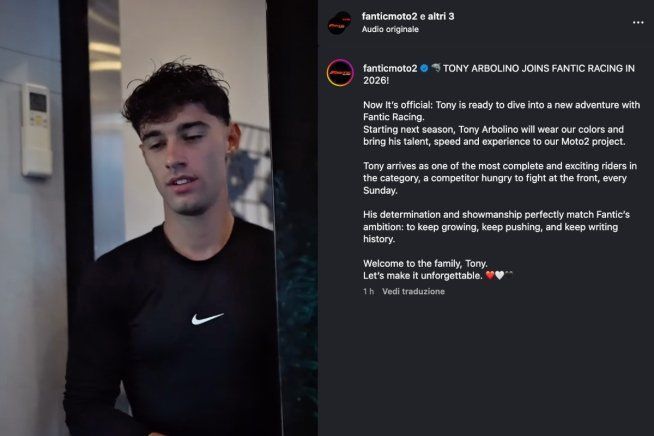 Moto2: Arbolino correrà per Fantic nel 2026