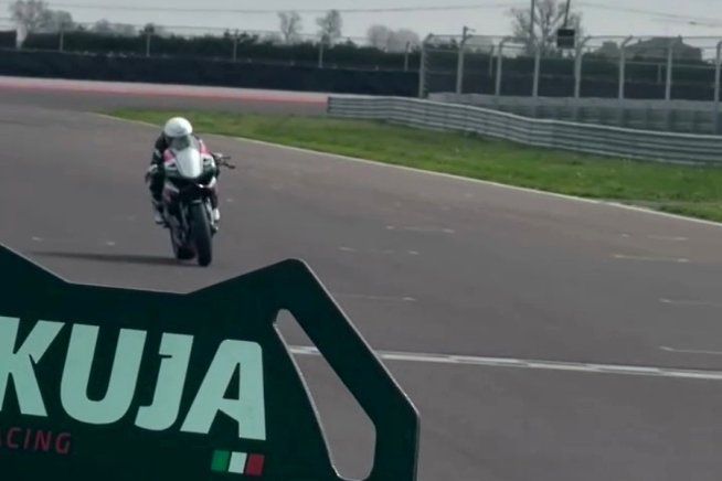 CIV: Noah Dettwiler è tornato in sella: test a Cremona con la Ducati di Kuja Racing
