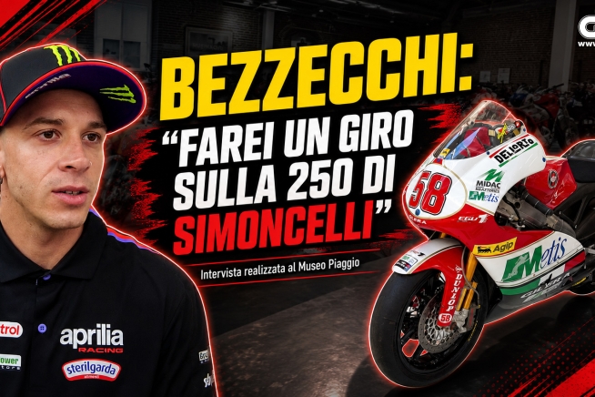 Bezzecchi: "Le moto del Museo Piaggio? Farei un giro sulla 250 di Simoncelli"