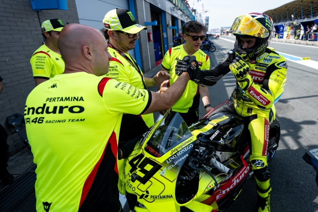 Di Giannantonio: “A great day to finish third—the Aprilias have that extra something”