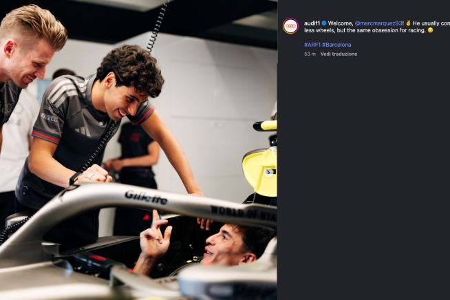 Marc Marquez va in Formula 1 e... "ruba" l'Audi a Colapinto