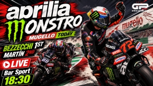 LIVE at Bar Sport at 6:30 p.m. – Aprilia Monstro at Mugello!