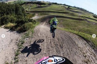 : Rossi e Dovizioso insieme sulla pista di cross di Cavallara 