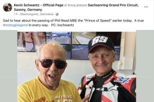 MotoGP: Il mondo del motociclismo rende l'ultimo omaggio a Phil Read