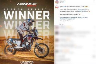 Dakar: Jacopo Cerutti wins the Africa Eco Race: triumph with the Aprilia Tuareg