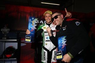SBK: CIV, Stirpe: "The victory in Race 1? It's thanks to Pirro's help."