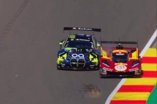 Auto - News: VIDEO - Close Encounters of a Certain Kind between the BMW #46 and the Ferrari at Spa.