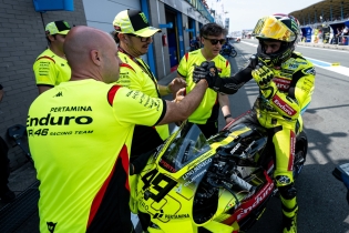 Di Giannantonio: “Hari yang luar biasa untuk finis di posisi ketiga, Aprilia memang punya keunggulan tersendiri”