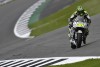 Holy water: Crutchlow on the pole at Silverstone