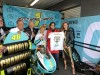 Moto3: Dalla Porta brinda con l&#039;Ambasciatrice italiana nel box Leopard