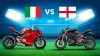 Moto - News: Euro 2020, Italy vs England: the bikes line up on the pitch for the final